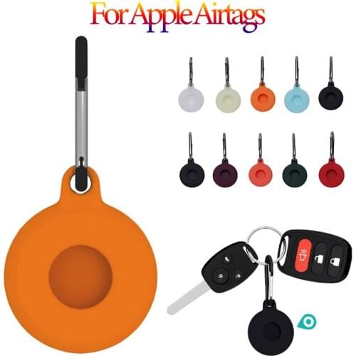 Retainer Cases For Apple Airtags Location Trackers Hanging Durable Solid Silicone Buckle Antilost Waterproof Protective Covers