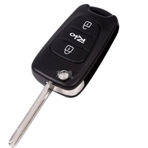 DAKATU Blank Remote Car Key Shell Case For Hyundai RIO 3 Button Flip folding Remote key shell