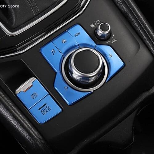 For Mazda CX-5 CX-8 CX-4 3 Axela 6 Atenza Car Electronic Handbrake / Multimedia Sequins Decorative Aluminum Alloy Sticker