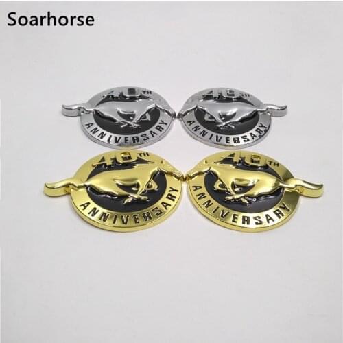 Soarhorse New Emblem For Ford Mustang 40th Anniversary Fender Side Badge Sticker Name plate
