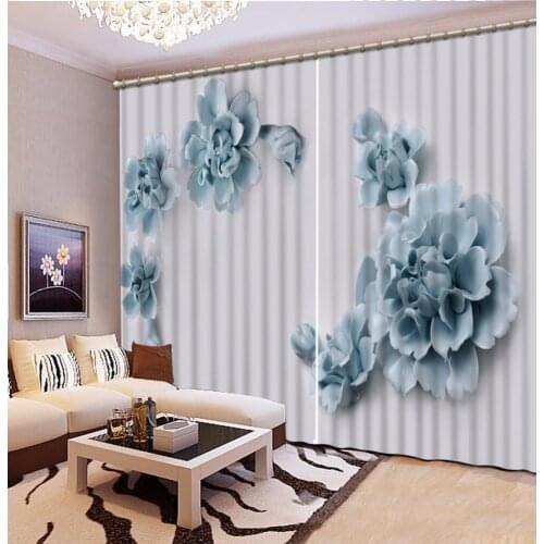European Curtains Luxury Curtains Living Room Bedroom Blackout Curtains Polyester/Cotton Photo Curtains Drapes