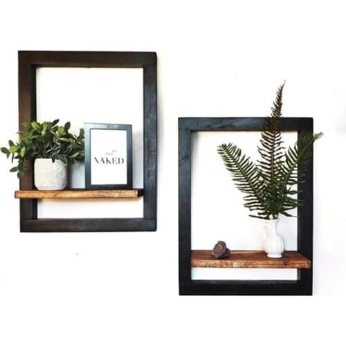Set of 2 Wall Frame Holder Width 30cm Home Decoration Wooden Frame Shelfs Wall Mounted Fast Shipping No Damage