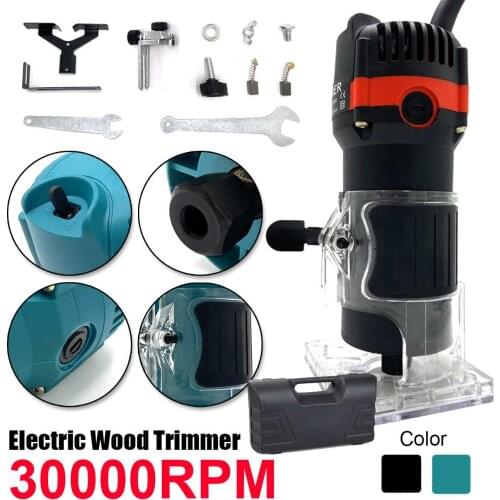 MPT Wood Electric Trimmer Woodworking Wood Milling 2300W 35000r/min Electric Hand Trimmer Wood Laminator Router Edge Joiners Set