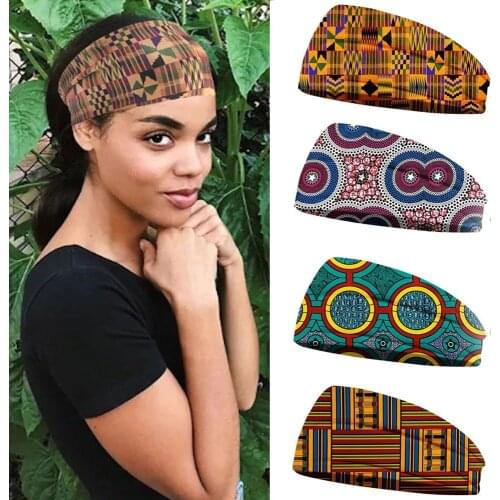 Geometric Print Headwear Yoga Run Bandage Hair Bands Headbands Headwrap Women Headpiece Stretch Hot Sale Turban Hair Accessories