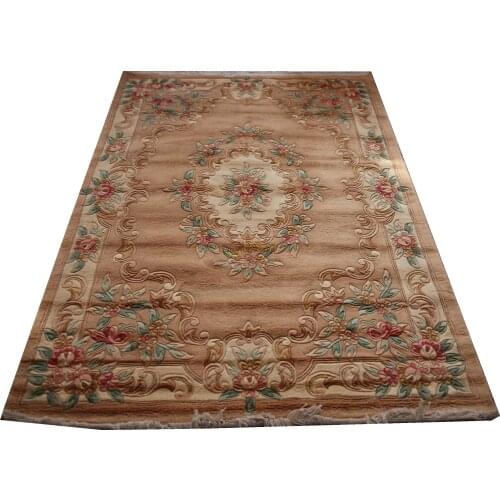 European Savonnerie Thick And Plush Floral Trellis Design Rug Antique Decor Runner Rugs Art Decor Wool Knitting Carpets