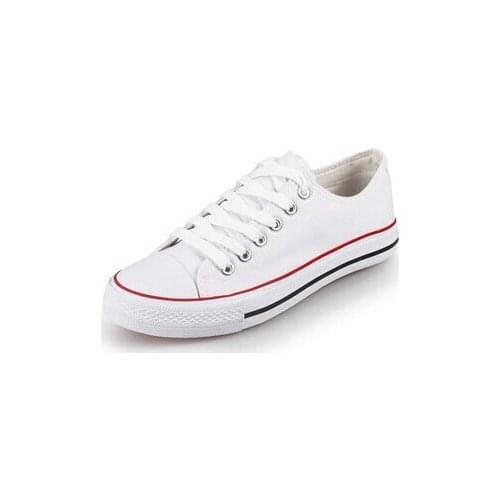 Fashion low Top Sneakers Canvas Shoes Women Casual Shoes White Flat Female Basket Lace Up Solid Trainers Chaussure