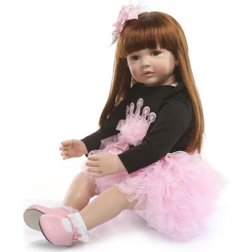 60cm Silicone Reborn Baby Doll Toys Like Real Vinyl Princess Toddler Babies Dolls Girls Bonecas Birthday Present Play House