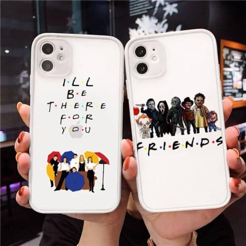 Friends TV show Phone Case For iPhone 12 11 Mini Pro XR XS Max 7 8 Plus X Matte transparent White Back Cover