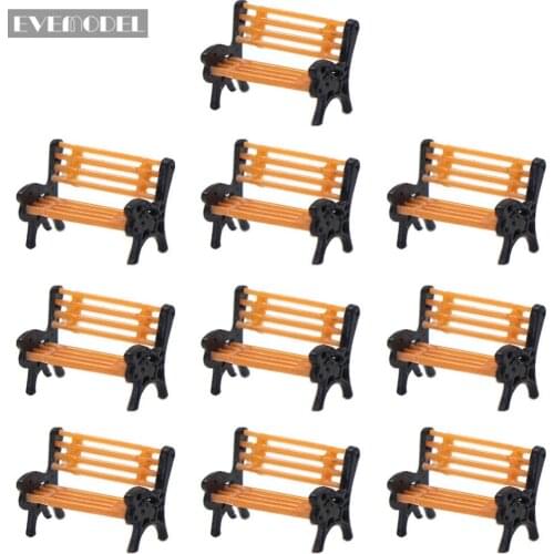Model Train N Scale Z 1:150 Miniature Park Bench Chair Sette Model Railway Layout 10pcs/20pcs Free Shipping YZ150