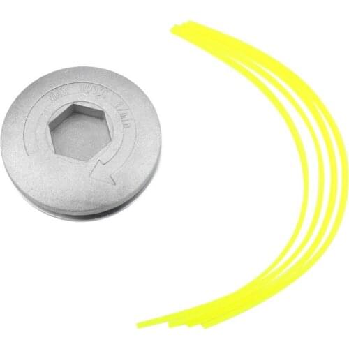 Silver Aluminum Grass Trimmer Head Brush Cutter Head Thread Nylon Grass Cutting Line Head for Lawn Mower