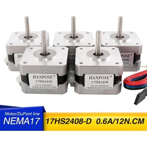 Nema17 Stepper Motor 50pcs 42 motor 12n.cm Nema 17 motor 42BYGH 17HS2408 motor 4-lead for 3D printer CNC XYZ