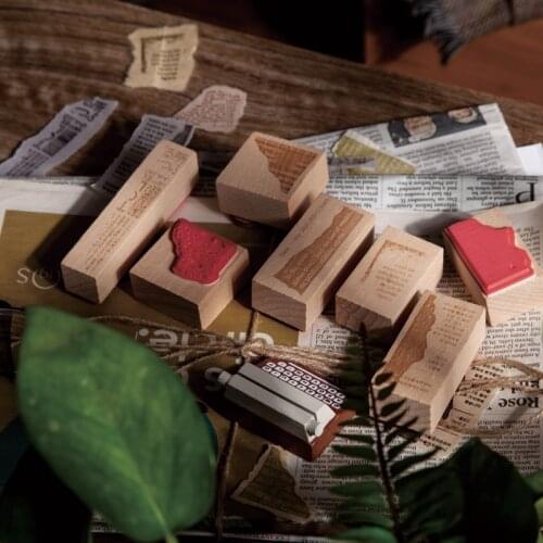 Vintage Time Imprint English Decoration Stamp Wooden Rubber Stamps For Scrapbooking Stationery DIY Craft Standard Stamp