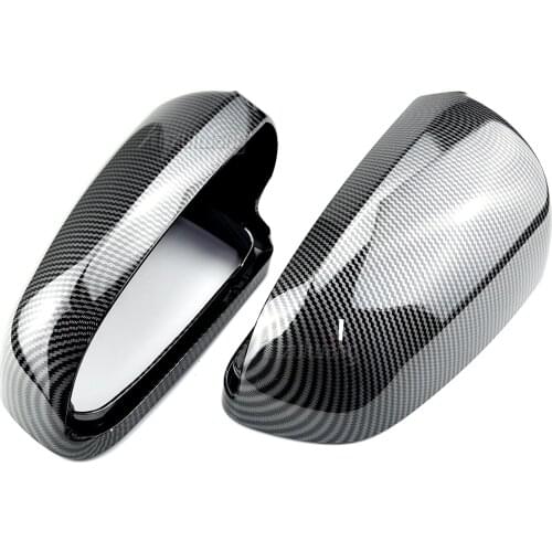 Replacement Carbon fiber pattern Rearview Mirrors Caps Door Side Mirror Covers For Audi A3 A4 A5 B7 A6 C6 2003-2007