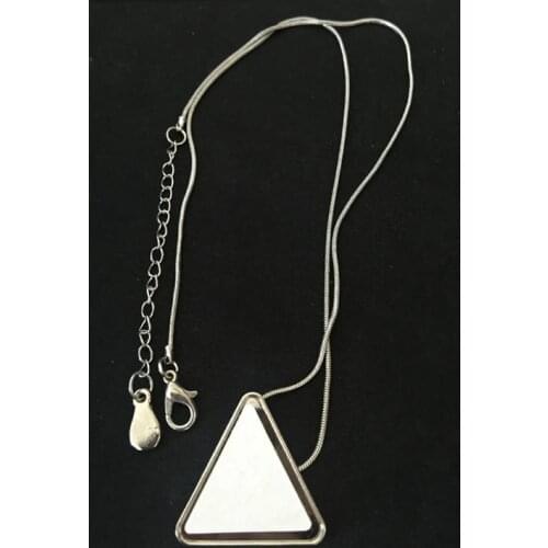 Sublimation necklaces pendants can print your private custom photo for women heat tranfer printing heart necklace pendant