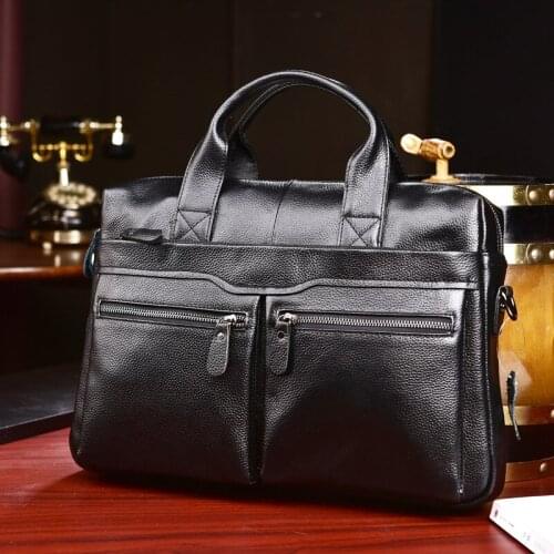 Genuine Leather male laptop briefcase totes bag business Handbags Men Cowhide leather Crossbody Bag Mens Travel briefcase bag