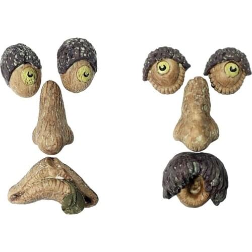 Old Man Tree Hugger Bark Ghost Luminous Tree Face Decor for Outdoor Funny Yard Art Garden Decor Glow Garden Statues