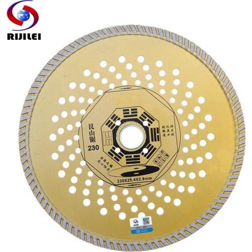 RIJILEI 9 Inch 230mm*25.4*2.8 Ultra-Thin Diamond Marble Cutting Disc Vitrified Tile Cutting Wheel Dry and Wet Diamond Saw MX04