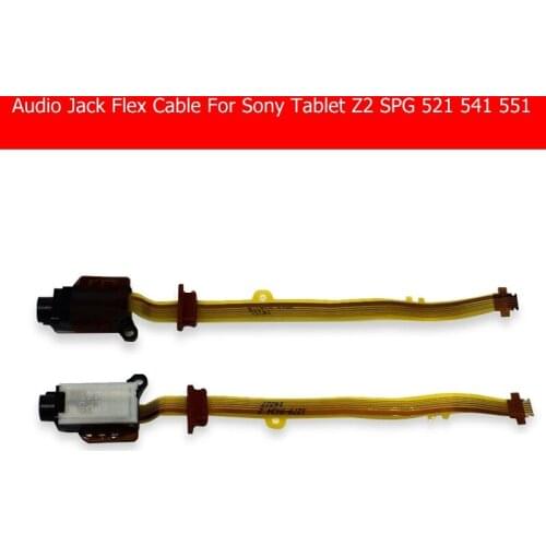 Weeten Genuine headphone Audio Jack flex cable For Sony Tablet Z2 Sgp 521 541 551 earphone port flex cable ribbon replacement