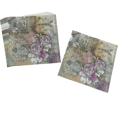 20pcs Tower Paper Napkins Tissue Decoration Napkin Paper Tissue Handkerchief Decoupage Wedding Birthday Party