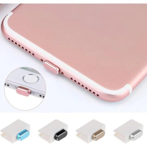 2020 Metal Skin PC Charger Port Anti Dust Plug Cap Stopper Cover For IPhone 7