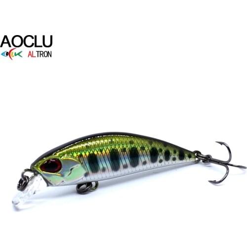 AOCLU Wobbler Super Quality 9 Colors 45mm 4.5g Hard Bait Sinking Minnow Shad Crankbait Fishing Lure Bass Fresh Salt Water Tackle