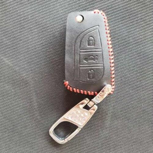 Car Flip Styling Silicone or Leather Covers For Toyota Corolla Camry Highlander Prado REIZ Crown RAV4 Remote 3 Button Shell