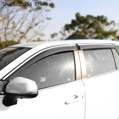 Car Rainshield Window Visor Weather Rain Gear Modified Exterior Cover For Toyota RAV4 RAV-4 2019 2020 2021 Accessories