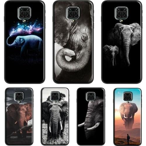 Wild Elephant Head For Xiaomi Redmi 9 9A 9C 9T K40 Funda For Redmi Note 10 Pro 8T 9S Note 9 8 7 Pro Soft Case