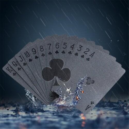 Black Matte Plastic Poker Cards PET Waterproof Playing Cards For Table Games Family Entertainment Party Drop Ship