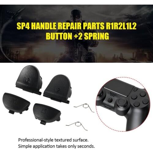 Black Replace Buttons R1 L1 R2 L2 Triggers for Dualshock 4 For PS4 Controller Game Accessaries PS4 Button with 2 Spring