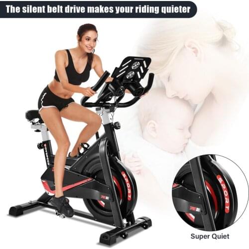 Home Cycling Spinnin Bike Trainer LED Display Bicycle Fitness Exercise Cardio Tool Gym Training Bicycle Indoor Fitness Equipment