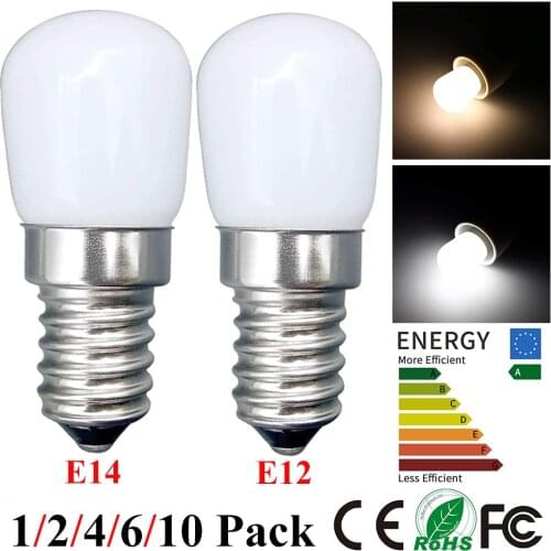 E14/E12 LED Fridge Light Bulb Refrigerator Corn bulb AC220V/110V SMD2835 Replace Halogen Light Dimmable White/Warm white Lamp