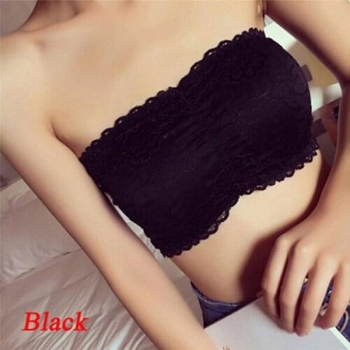 Elastic Cotton Women Tube Top Bra Strapless Top Bandeau Removable Chest Padded Tube Bra Top Female For Small Chest High Quality