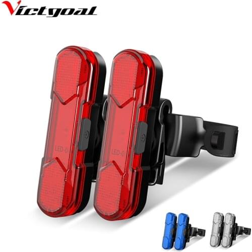 VICTGOAL Bike Light LED USB Rechargeable Bicycle Light Cycling Front Tail Waterproof Warning Safety Lamp MTB Bicycle Accessories