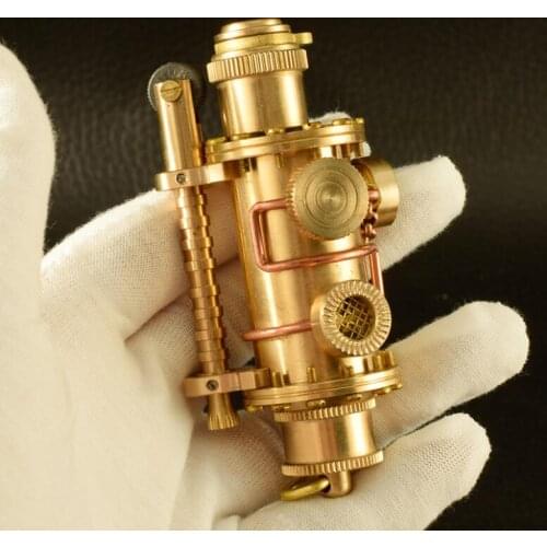 Kerosene Lighter Special Pure Copper Retro Creative Personality Old Style Grinding Wheel Lighter Collection Gift