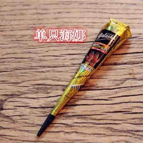 Henna Tattoo Paint Natural Indian Drawing Body Paint Drawing Black Temporary Tattoos Long Lasting Waterproof Tattoo Tips Cream