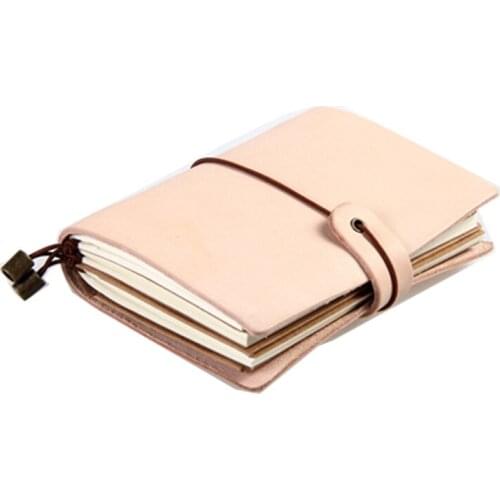 Mini RetroTravel Genuine Leather Cover Diary Notebook ,Size 13.7x10cm TPN007