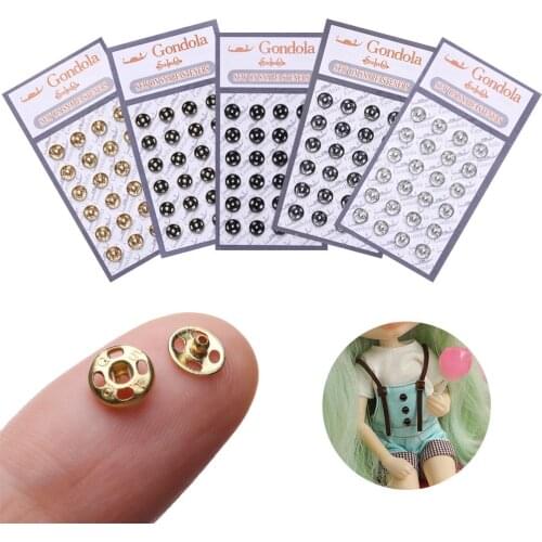 Mini Button Buckle DIY Doll Clothes Sewing Buckle 5mm Metal Buckle Cute Invisible Snap for Doll Clothing Sewing Accessories