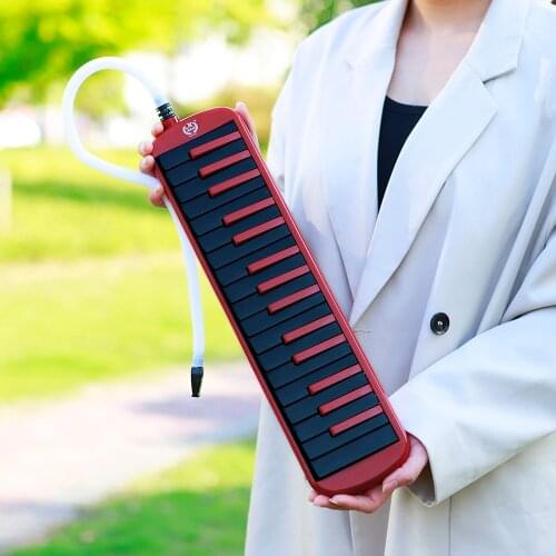 M MBAT 32 Key Melodica Piano Melodic Professional Keyboard Instrument Musical with Melody Carrying Bag Strap Kids Beginners Gift