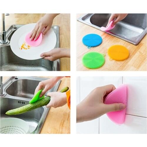 Dishwashing Cloth Multifunctional Silicone Dishwashing Sponge Brush Rag Kitchen Lazy Cloth Dish Brush Home Dishwash