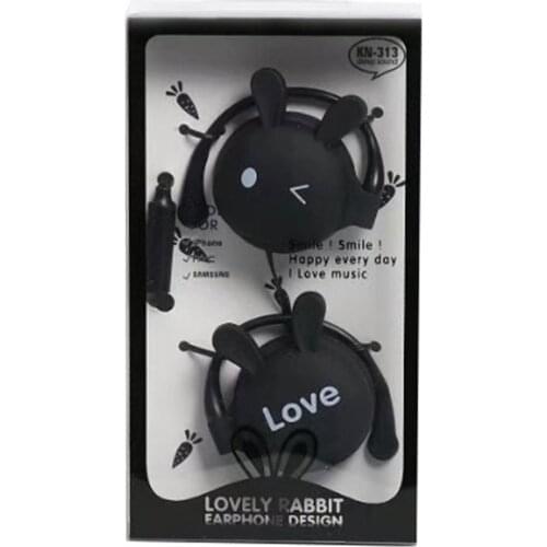 Cartoon Rabbit Hanging Ear Headphones Earphone Ear Hook Earphone For Mobile Phone Headset Earbuds Eartips Earplug