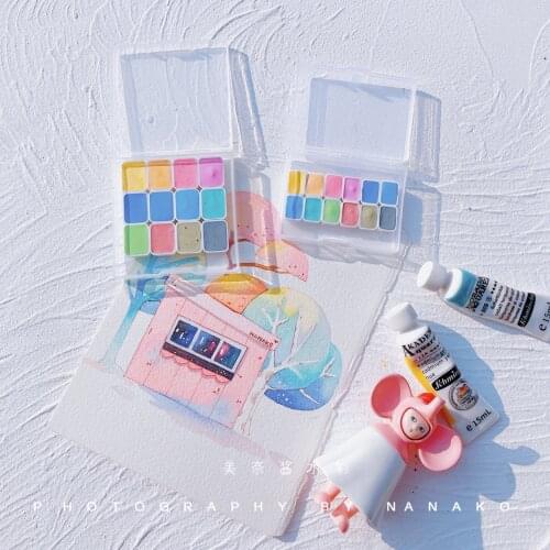 German Sminck Macaron Candy Color Watercolor Set 0.5/1/2ml College Opaque Color Acuarelas Art Supplies