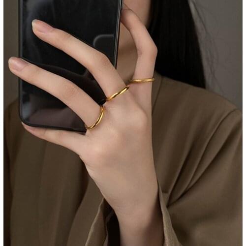 2020 New Set Combination Metal Gold Open Rings For Woman Fashion Korean Jewelry Girls Night Club Party Three Piece Finger Ring