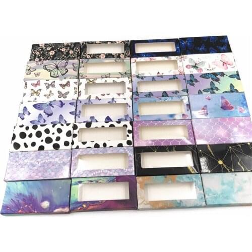 NEW Custom Logo Eyelash Packaging Box Wholesale Lashes Boxes Empty Eyelash Package Boxes Case 8-25mm Lashes Rectangle Box