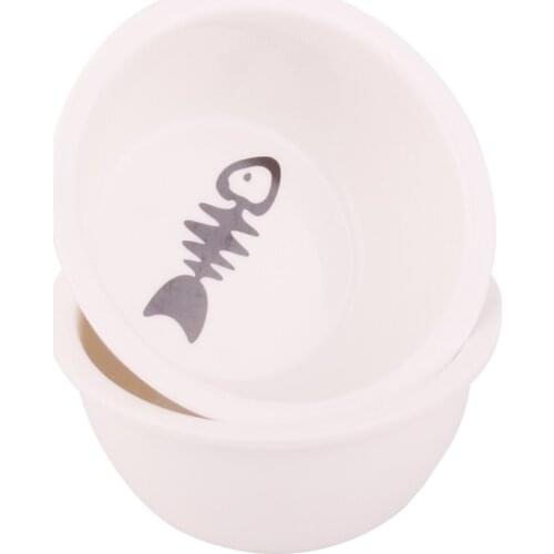 New Elevated Pet Bowls, Raised Dog Cat Feeder Solid Bamboo Stand Ceramic Food Feedin Mar-17