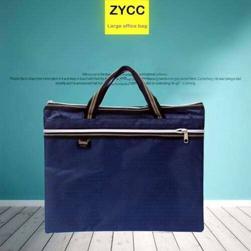 Office Easy carry Document bag Large double folder Student stationery storage bag Waterproof and durable carrying bag