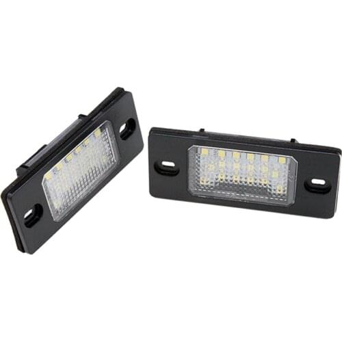 2pcs/lot 18 LED Car Number License Plate Lights SMD 3528 Canbus Error Free for VW Touareg Tiguan Golf 5 Passat B5