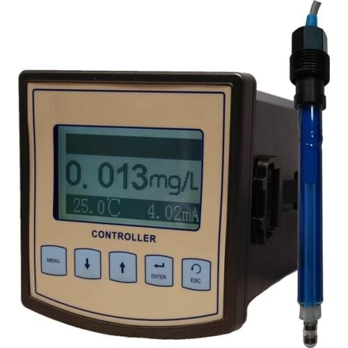 Real time industrial Ozone Meter Controller transmitter Dissolved Ozone in water relays 4~20mA RS-485 MODBUS RTU Output