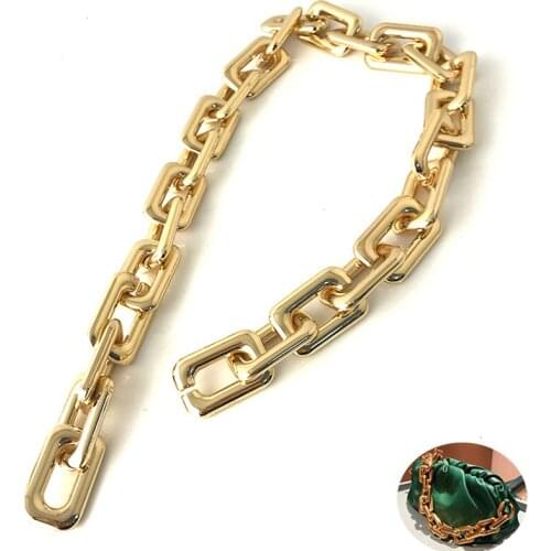 Gold 50cm Aluminum Chain Bag Strap Handbag Handles DIY Purse Replacement Handbag Straps Bag Chain Accessories