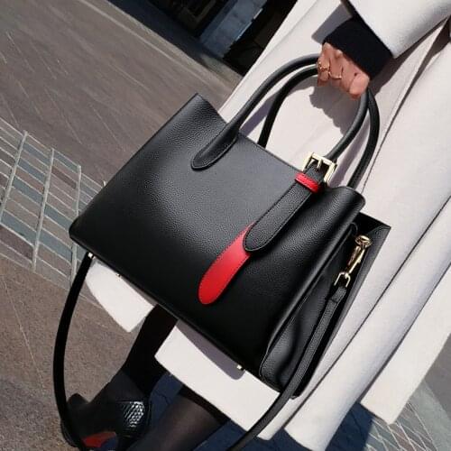 100% Cow Leather Handbags 2021 New Lady All-match Crossbody Contrast Color Totes Large Capacity Purse and Handbag Gg louisvuiton